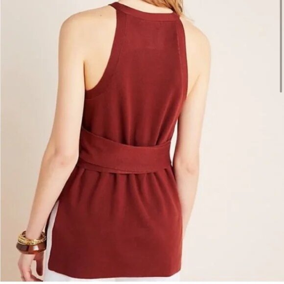 by Anthropologie Annette Belted Knit Halter Tank Tunic - Picture 2 of 6